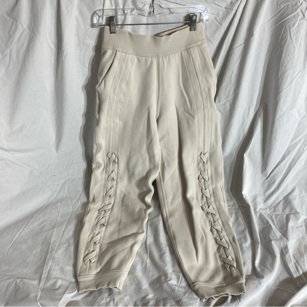 Lululemon Athletica Cream Joggers with Braided Detail